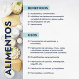 ▶ HEBBE - Ácido Láctico, Exfoliante y Regulador de pH para Cosméticos, 1000 g