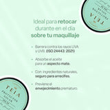 TEIA COSMETICOS Protector facial en polvo FPS30 matificante con color 100% mineral (Medio)