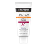▶ Neutrogena  Clear Face Liquid Lotion Sunscreen Broad Spectrum SPF 30, 3 Oz