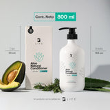 ▶ B Life  Acondicionador Natural de 800ml. Sin Sulfatos Ni Parabenos con Aloe. Natural Conditioner B Life.