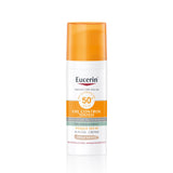 ▶ Eucerin Sun Face Oil Control FPS 50+ Tono Medio Control de Brillo (50 ml) Efecto Mate