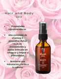 OLEUM VITAE Kit Dúo Hidratación Rosas. Crema Corporal y Aceite para Cabello y Cuerpo con Aceite Esencial de Rosa Mosqueta. Hidratación Profunda