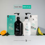 ▶ B Life   Kit Shampoo y Acondicionador Natural de 800ml C/U sin Sulfatos ni Parabenos con Ingredientes Naturales. Natural Conditioner and Shampoo B Life.