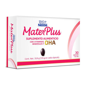 Nestlé MaterPlus Cápsulas DHA (Omega 3), Vitaminas y Minerales 34g