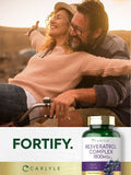 Carlyle Resveratrol 1800mg 180 Capsulas sin OMG y sin gluten Complejo potente