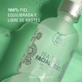 XAMANIA - Tónico Facial Natural con Árbol de Té y Aceite de Almendras - Piel Mixta Grasa o con Acné - Cierra Poros Elimina Brillos y Granitos - Sin Alcohol Cruelty Free 100 ml