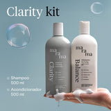 ▶  MARAMA | Clarity Kit | Shampoo sin Parabenos + Aloe Acondicionador sin Parabenos | Tratamiento para Cabello Maltratado - Aloe Vera | Anti Frizz Cabello | Vegano - Cruelty-Free