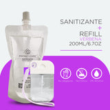 ▶ POCKET CARE  | KIT Desinfectante Spray - Sin Alcohol | 50ml - VERBENA | Antibacterial Spray de Bolsillo Orgánico + REFILL 200ml | Sanitizante para Manos | Hand Sanitizer 100% Natural