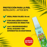 Maya Solar Duo pack Playa: Bloqueador para toda la Familia (204 ml) con Repelente Premium con Formula Afterbite (60 ml). Ingredientes Naturales & Minerales. Resistente al Agua y al Sudor. | Protección total para playa, excursiones y aire libre