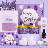 BYHANG Set de Baño de Lavanda, Set de Regalos para Mujer, Set de Baño y Spa Corporal, Regalo de Navidad, Regalos de Cumpleaños para Mujeres, Regalos para Mejor Amiga, Hermana, Mejor Mamá