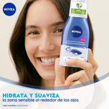 NIVEA Desmaquillante Facial Bifásico de Ojos (125 ml) - Elimina la máscara de pestañas y el maquillaje a prueba de Agua, Enriquecido con Biotina para Cuidar Tus Pestañas