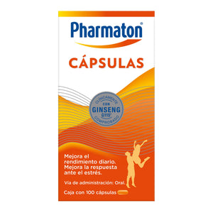Pharmaton multivitamínico para adultos. Mejora el rendimiento diario. 100 cápsulas de 40 mg c/u