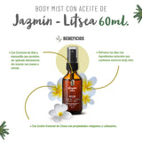 OLEUM VITAE Kit Cuidado de la Piel Jazmín-Litsea. Con Aceite Esencial de Litsea. Hidratación Profunda.