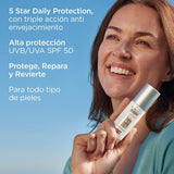 ▶ ISDIN - FotoUltra Age Repair Fusion Color Water SPF 50 - Protector solar facial de fase acuosa, triple acción anti-fotoenvejecimiento, con color, 50 ml