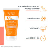▶ Avene Fluido solar facial spf 50+ con color, 50 ml, 1 item