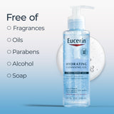 ▶ Eucerin Hydrating Cleansing Gel, Daily Facial Cleanser Formulated with Hyaluronic Acid, 6.8 Fl Oz