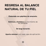 AHAL - Mascara de pestañas con Aceite de Kalahari, Lentisco y Ricino - Larga Duración, Alarga Fortalece y Regenera tus Pestañas - Rimel Negro con Péptidos de Amaranto y Aceites Naturales, 8g.