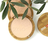ZAO 303 Compact Powder Brown/Beige/Neutral in a Refillable Bamboo Container Certified Bio/Ecocert/Cosmebio/Natural Cosmetics by ZAO essence of nature