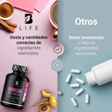 Multivitamínico para Mujer Mayor de 40 años con 90 Cápsulas. Ingredientes naturales: Colágeno, Inositol, Maca, Probioticos. Womens Mult Mature B Life.