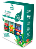 Maya Solar Pack 3 en 1: Bloqueador Solar + Repelente Premium + Crema After Sun | Fórmulas Naturales y Biodegradables | Uso Familiar | Perfecto para Playa y Aventuras al Aire Libre | Ideal para Viajes, Ideal para Equipaje.