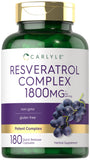 Carlyle Resveratrol 1800mg 180 Capsulas sin OMG y sin gluten Complejo potente