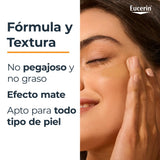 ▶ Eucerin Sun Face Hydro-Fluid FPS 50 + Tono Medio 50ml Protector Solar Facial con Color, textura ligera, suave y refrescante. Rápida absorción sin sensación grasosa o pegajosa