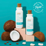 ▶ RAW SUGAR  Moisture Smoothie, Shampoo, para Cabello Dañado, Hidrata y Fortalece, con Coco, Agave y Leche de Almendras, Prensado en Frío, Vegano, Libre de Sulfatos, Siliconas y Parabenos, 532 ml