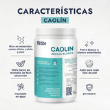 ▶ HEBBE  | Arcilla Blanca Caolin | Para uso en mascarilla facial y corporal | Limpiar y Exfoliar la piel seca o grasa | 1 kg