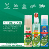 Maya Solar Pack 3 en 1: Bloqueador Solar + Repelente Premium + Crema After Sun | Fórmulas Naturales y Biodegradables | Uso Familiar | Perfecto para Playa y Aventuras al Aire Libre | Ideal para Viajes, Ideal para Equipaje.