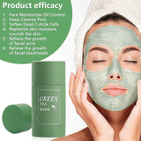 AQWEI - Mascarilla de té verde en barra para eliminar puntos negros en la cara, antiacné con extracto de té verde, limpia profundamente los poros, hidrata, mejora la piel, adecuada para hombres y mujeres de todo tipo de piel (té verde)