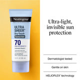 ▶ Neutrogena Ecran solaire sec au toucher Ultra Sheer - Protection UVA/UVB à large spectre - SPF 70-88 ml