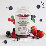 solanum Belabear Women's Multivitamin Resveratrol, Cranberry, Colágeno y Ácido Fólico 150 Gomitas de 2,8 g c/u