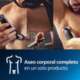 Philips Bodygroom Series 3000 Afeitadora Corporal para zonas sensibles e íntimas, con láminas hipoalergénicas, sin cortes ni irritaciones, resistente a la ducha, con 1 peine recortador de 3mm, BG3007/01