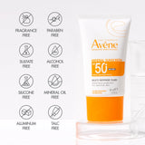 ▶ Avène Eau Thermale Solaire UV Mineral Multi-Defense Sunscreen Fluid SPF 50+ - Non-Whitening - Antioxidant & Blue Light Protection - 1.7 fl. oz.