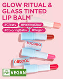▶ TOCOBO Glass Tinted Lip Balm 012 Better Pink 0.67 oz / 19g | Bálsamo labial vegano hidratante brillante y color transparente teñido vivo