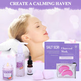 Set de baño de lavanda y cítricos, Set de Baño y spa Corporal, Regalos de Cumpleaños para Mujeres, Regalos para mejor amiga, hermana, mejor mamá, Set de Regalo para Mujer