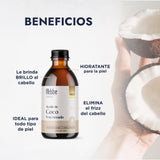 ▶ HEBBE  - ACEITE DE COCO FRACCIONADO | Hidratante Todo Tipo de Piel | Elimina Frizz Cabello | Ideal para Jabones y Mascarillas Capilares | 250 ml | No Graso y de Rápida Absorción | Excelente para Desmaquillar