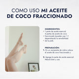 ▶ HEBBE  - ACEITE DE COCO FRACCIONADO | Hidratante Todo Tipo de Piel | Elimina Frizz Cabello | Ideal para Jabones y Mascarillas Capilares | 250 ml | No Graso y de Rápida Absorción | Excelente para Desmaquillar