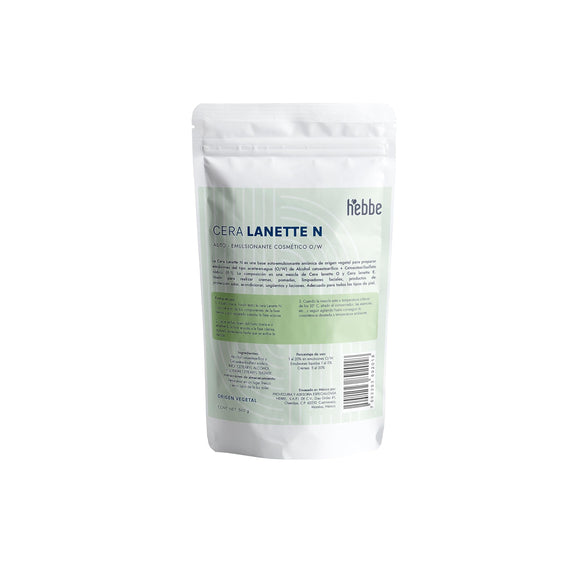 HEBBE - Cera Lanette N 500g | Mejora Distribución de Producto | Crea Emulsiones Sedosas | Buen Agente Hidratante | Uso en Bajas Concentraciones | Contenido de 500g