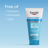 ▶ Eucerin Advanced Hydration After Sun Lotion for Face and Body, Enriched with Antioxidants, 24-Hour Hydration for Dry, Sun-Stressed Skin, 6.8 Fl Oz Tube