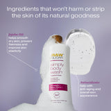 ▶ RAW SUGAR - Simply Body Wash - Piña + Maqui Berry + Coco, Gel de baño y ducha hidratante e iluminador,