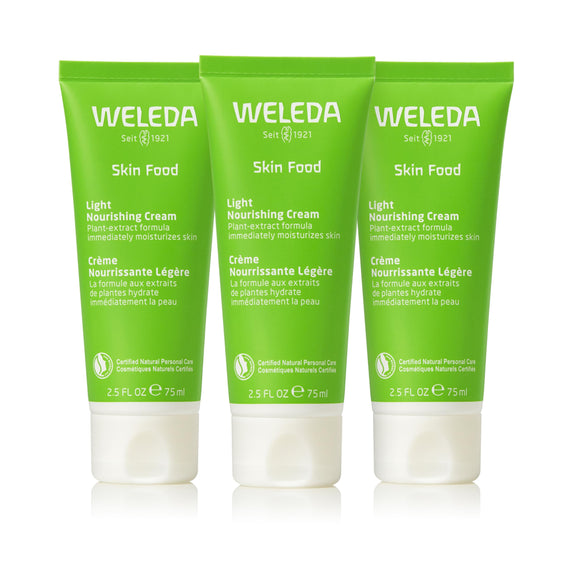 Weleda Crema Hidratante Ligera Skin Food(Paquete De 3)- Fórmula Ultrahidratante De Rápida Absorción Con Aceite De Girasol Y Extracto De Pensamiento