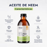▶ HEBBE - Aceite de Neem | Mejora, Repara y Protege la Piel | Promueve la Síntesis de Colágeno y Ayuda en el Tratamiento del Acné Inflamatorio | Alivia el Picor de la Varicela | Contenido de 250 ml