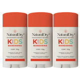 ▶NaturalDry Kids - Desodorante infantil unisex Natural para niños - Sin aluminio - Sin parabenos - Aroma Mandarina - En barra (3 Unidades)
