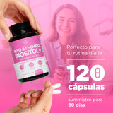 Optify Suplemento Premium de Inositol - Myo-Inositol y D-Chiro Inositol en Polvo con Ácido Fólico y Vitamina D - Proporción Ideal 40:1 - Apoyo al Equilibrio Hormonal y Función - Vitamina B8