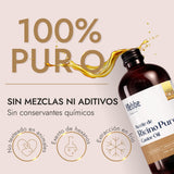 ▶ HEBBE  | Aceite de Ricino Puro | Nutre e Hidrata | Aceite de Ricino para cabello, pestañas, barba, uñas y cejas | 500 ml