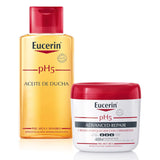 ▶ Kit Eucerin Crema Intensiva Ph5 Advanced Repair, 450 Ml + Ph5 Aceite de Ducha para Piel Sensible o Seca, 200 ml
