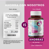 LIFEED Biotina, Colageno Hidrolizado Puro, Vitamina E, Vitamina B5 y Zinc | Suplemento Multivitaminico Mujer y Hombre | Cabello, Piel y Uñas | Sin Gluten | Hair, Skin and Nails | 120 Cápsulas | Vitaminas para el Cabello