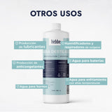▶ HEBBE  - Agua DESTILADA para Uso COSMÉTICO | Ideal para ELABORAR Productos FACIALES como CREMAS, LOCIONES Y TÓNICOS | Uso Adicional para BATERÍAS Y PRODUCCIÓN DE LUBRICANTES | Contenido 1 LITRO