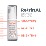 ▶ Avène Eau Thermale RetrinAL EYES, Retinaldehyde & Hyaluronic Acid MO, Reduce the Appearance of Fine Lines, Puffiness, Dark Circles, 0.5 oz.
